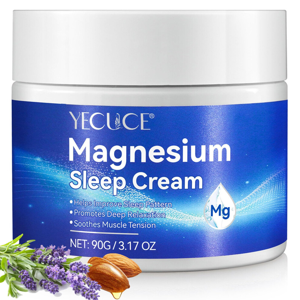 Roongduudll Cream Magnesium For Sleep, Topical Magnesium For Restless Legs Syndrome Relief, With Magnesium Chloride, Calm Magnesium Oil
