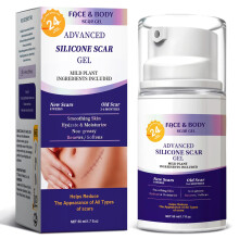 Advanced Silicone Scar Gel, Scar Removal Cream for Surgical Scars, Burn, Acne Scar Treatment, Stretch Mark Cream Effective for Both Old and New Scars