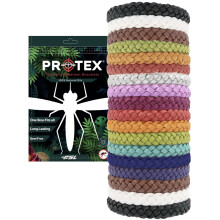 PR0TEX 18 Pack Mosquito Repellent Bracelet, Adjustable Leather Deet-Free Wrist Bands, Powerful Effective Protection, Insect Repell
