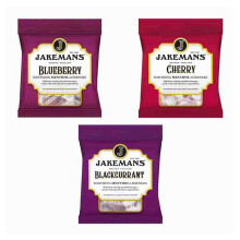 Jakemans Fruit Cough Drops Assortment 3-Pack - Blackcurrant, Blueberry & Cherry Flavours,Soothing Relief for Coughs, Dry Throats &