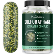 20MG Sulforaphane | from Broccoli Sprouts & Seed Extract | 565MG Microbeadlet Complex | 26MG of Glucoraphanin + Myrosinase | Complete NRF2