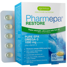Igennus Pharmepa Restore, Pure EPA 1000mg, IFOS Certified, Omega-3 Triglyceride Form Fish Oil, Highly Absorbable rTG Form, 90% Con