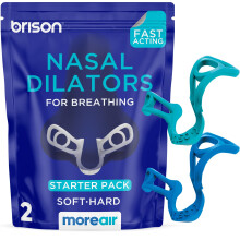 Brison Nasal Dilators - 2 Pack - Anti Snoring Nose Vents Opener for Better Breathing and Adults for Sleep and Activity Improves Ai