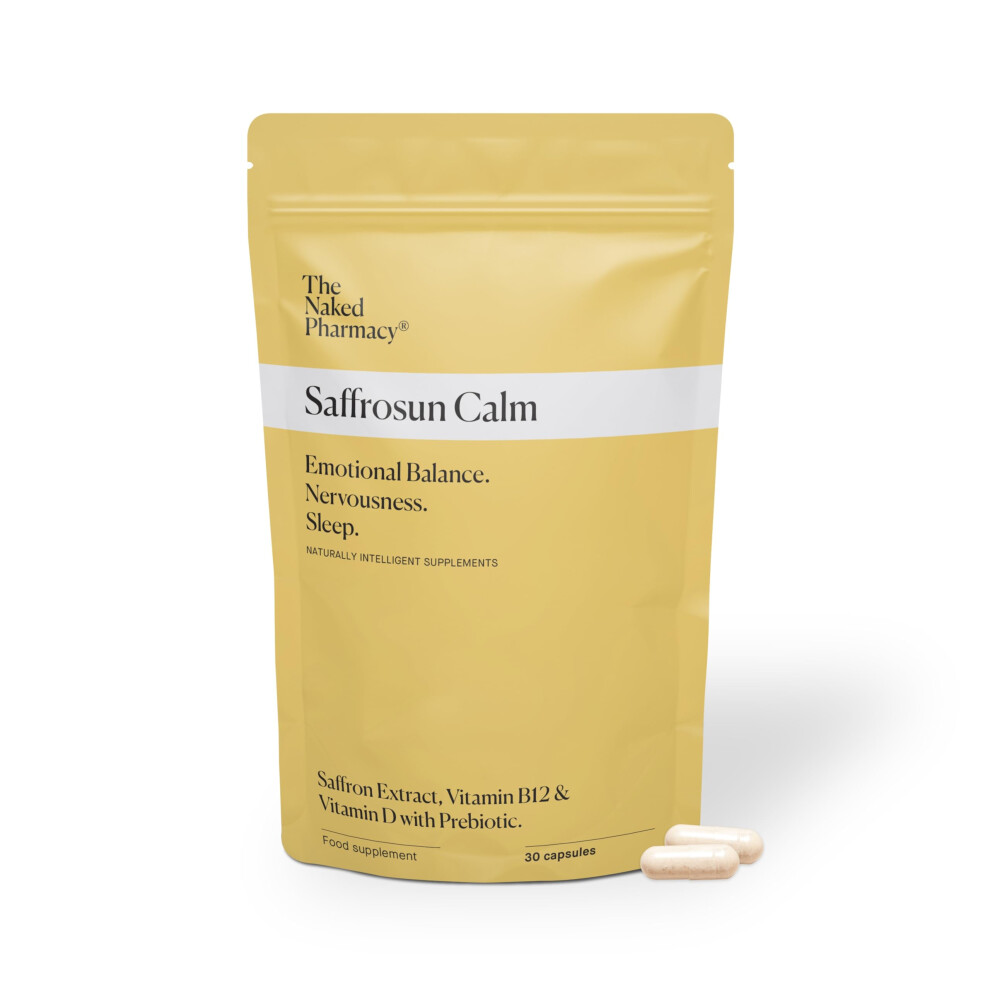 The Naked Pharmacy | Saffrosun Calm | Balance & Energy | Saffron With Vitamin B12 | High Strength | Natural No Additives | Vegan |
