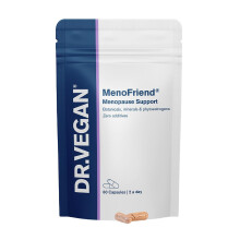 DR.VEGAN MenoFriend | Menopause Supplement | Botanicals, Minerals and Phytoestrogens | 60 Vegan Capsules | Two-A-Day | Menopause S