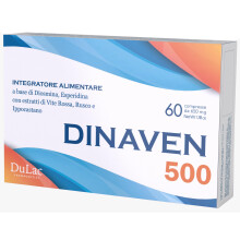 DuLàc, Dinaven 500, Food Supplement with Diosmin and Hesperidin, Helpful for Heavy and Swollen Legs, Microcirculation, Fragile Cap