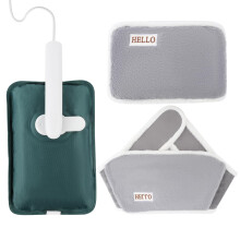Electric Hot Water Bottle with Soft Fabric Belt and Warm Bag,Rechargeable Hot Water Bag for Shoulders,Waist,Cramps,Neck Pain Relie