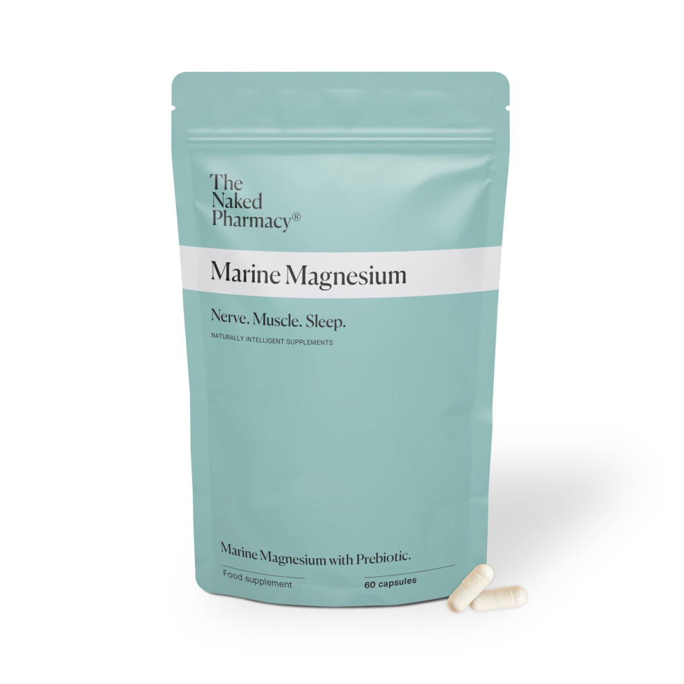 The Naked Pharmacy | Marine Magnesium | Sleep & Nerve/Muscle | Natural Supplements With Prebiotic Baobab | High Strength | No Addi