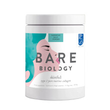 Bare Biology Pure Skinful Marine Collagen Powder - 5,000mg of Pure, MSC-Certified Marine Collagen per 5g Serving - Type I Hydrolysed Collagen Peptide
