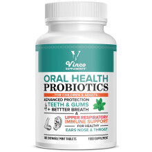 Vinco Advanced Oral Probiotics for Healthy Teeth, Gums, & Fresh Breath - Adults & Kids Immune Support for Ear, Sinus & Throat with