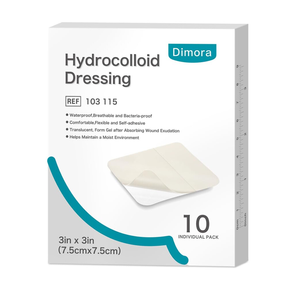 Dimora Hydrocolloid Dressing Â Waterproof, Self-Adhesive Wound Patches For Burns, Cuts, Blisters & Sensitive Skin Â Transparent, F