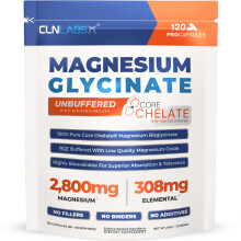 Magnesium Glycinate (Chelated Bisglycinate) | 120 High Strength Capsules | 2800mg (308mg Elemental Magnesium per Serving) | Highly