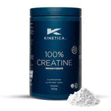 Kinetica Sports Creapure 100% Creatine Monohydrate Powder - Unflavoured | 3.4g Creatine/Serve, 147 Servings/500g Pack | Vegan & Gluten Free | Optimu