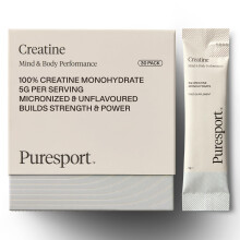 Puresport Creatine Monohydrate Powder (30 Pack) | 5G Pure Creatine Powder Supplement for Women & Men | Improves Strength & Power | Accelerates Recove