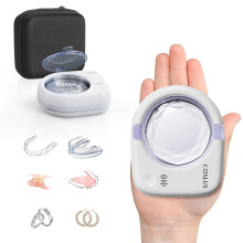COSLUS Portable Ultrasonic Retainer Cleaner : 50kHz Sonic Tooth Cleaner Cordless -Low Noise Dental Pod for Retainer, Aligner, Mout