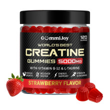 GummiJoy | Creatine Gummies 5000mg | 120 Max Strength Muscle Growth | Recovery Supplements for Men & Women | Creatine Monohydrate Plus B12