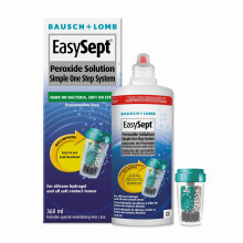 EasySept Peroxide Solution, 360ml - Contact Lens Solution with a simple One Step System for Disinfection of Soft Contact Lenses, Lens Case with Neutr