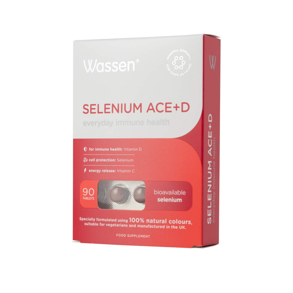 Photos - Vitamins & Minerals Wassen Selenium ACE+D Immune Health - 90 Tablets | Selenium and Zinc Supplements Contribute to Normal Function of Immune Sys