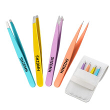 Tweezers Set - Professional Stainless Steel Tweezers for Eyebrows - Great Precision for Facial Hair, Splinter and Ingrown Hair Rem
