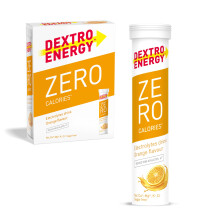 Dextro Energy Zero Calories I Recovery and Hydration Electrolyte Drink I Zero Effervescent Tablets I Orange | 3 Tubes, 60 Tablets