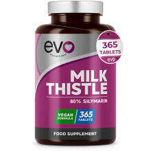 Milk Thistle Tablets | 80% Silymarin | 365 Tablets | Vegan Supplement | Milk Thistle Capsules Alternative | Made in The UK