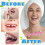 RAYITO 8 Pcs Interspace Toothbrush, Soft Single Tufted Toothbrush with Cover Slim Interspace toothbrushes interdental Brushes for 7