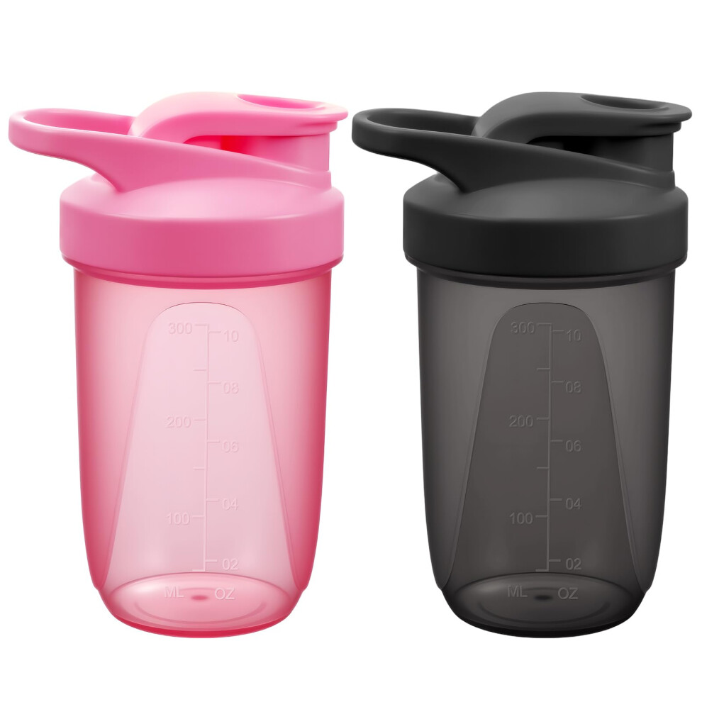 Alaoo Protein Shaker Bottle, 2 Pcs Shaker Protein Shakes With Metal Stirring Ball, Sports Gym Supplement Protein Shake Bottle For