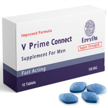 Erexon - V Prime Connect | 10 Blue Tablets 100mg | Herbal Supplement for Men | Men's Vitality Support | Performance & Enhancement