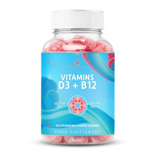 BeLive Vitamin D3 Gummies with B12 Vitamins - 60 Ct I Vegan Immune Support Gummies with Vitamin B12 & D3, Provides Enhanced Bone & Muscle
