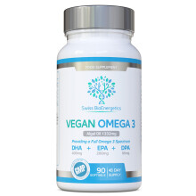 Vegan Omega 3 - Full Spectrum DHA, EPA & DPA - 90 Softgels of Life's Omega Algal Oil - Ultimate Joint, Heart & Brain Health Supplement -