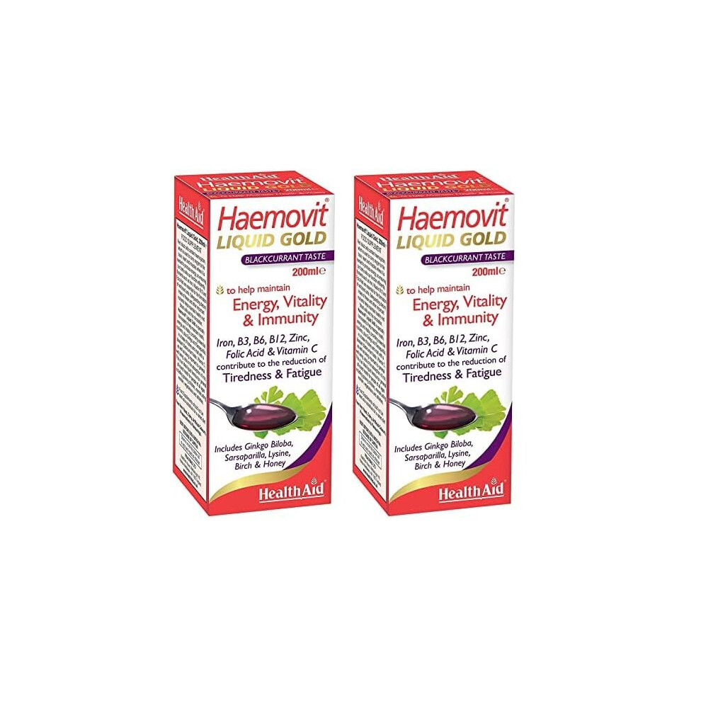 Healthaid Gold Haemovit Tonic Liquid 200Ml (Pack Of 2)