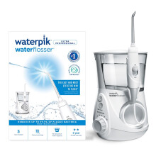 Waterpik Ultra Professional Water Flosser, 5 Tips, Advanced Pressure Control System, 10 Settings, Dental Plaque Removal Tool, Whit