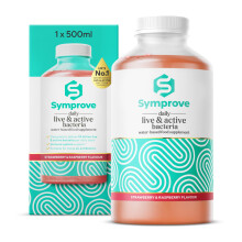 Symprove Probiotic, Strawberry & Raspberry Flavour, Fermented to a Level of at Least 10 Billion CFUs per 70ml Shot, Water-Based, D