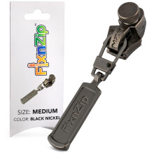 FixnZip Instant Zipper Replacement, Black Nickel, M