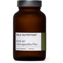 WILD NUTRITION Food-Grown Ashwagandha KSM 66 Plus | Ethically Sourced Ashwagandha Capsules to Support Mind and Body | Tablets to Support Stress and