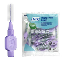 TePe Interdental Brush, Extra Soft, Purple, 1.1mm/ISO 6, 20pcs, Plaque Removal, Effective Cleaning Between Teeth, Dental flosser f