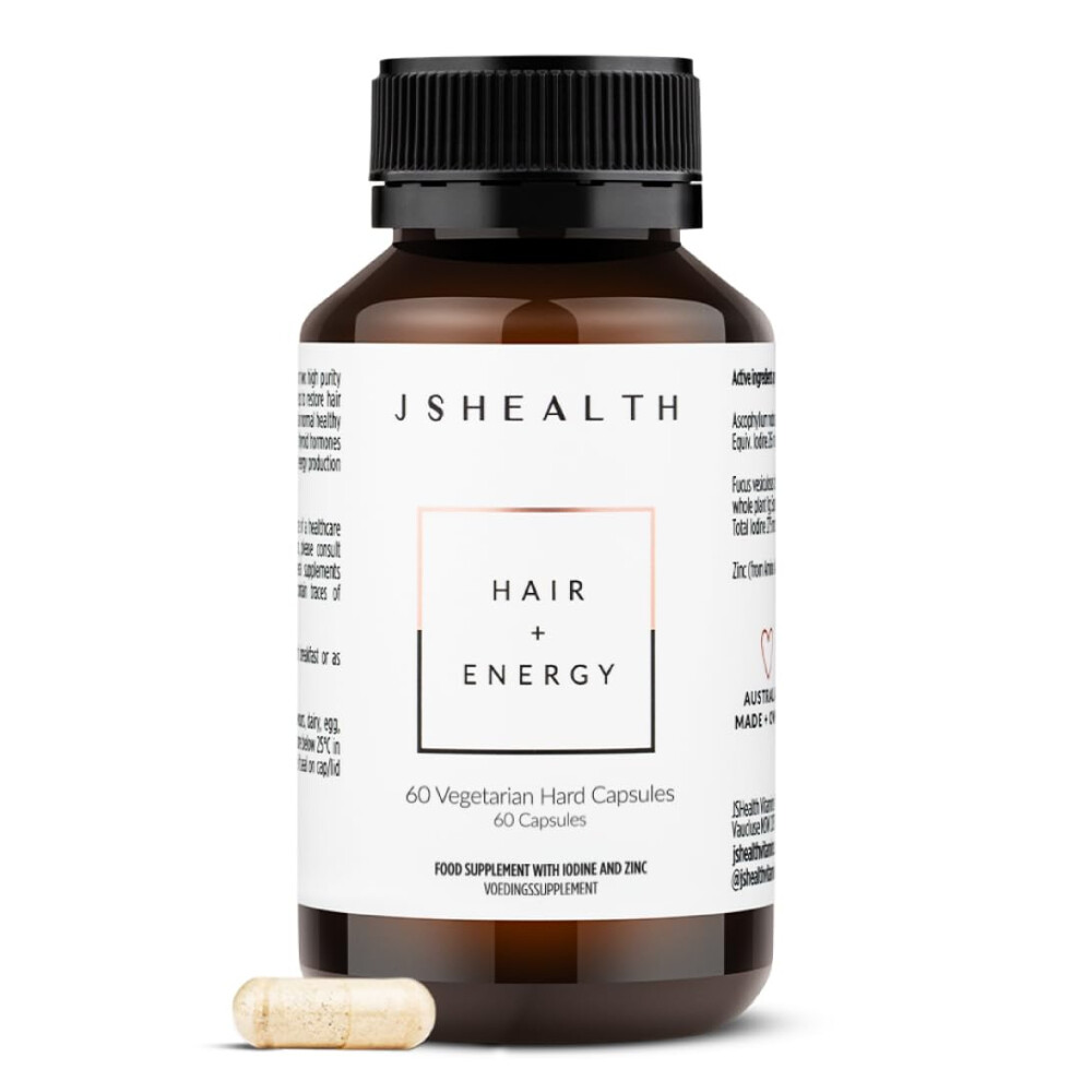 Jshealth Vitamins Hair And Energy Formula, Hair Growth Supplement For Women And Men, Zinc And Iodine Capsules For Healthy Growth,