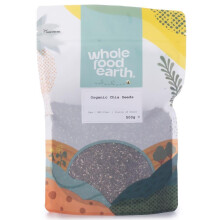 Wholefood Earth Organic Chia Seeds – 500g | Raw | GMO Free | Vegan | Source of Fibre | Certified Organic
