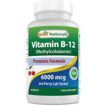 Best Naturals Vitamin B-12 as Methylcobalamin (Methyl B12), 6000 mcg Tablet, 60 Count