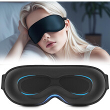 100% Blackout Sleep Mask for Women Men, Zero Eye Pressure Eye Mask, Sleeping Mask for Side Sleepers, Lycra Fabric 3D Contoured Cup