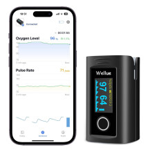 ViATOM Bluetooth Pulse Oximeter Approved UK Built-in Offline Storage, Oxygen Monitor finger Adults for Heart Rate Blood Oxygen Sat