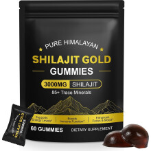 Shilajit Gummies for Men & Women, Pure & Natural Himalayan Gold Shilajit Gummies Energy Boost & Immune Support- Gluten Free 60 Gum
