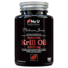 Antarctic Krill Oil Super Strength 2000mg - 150 Softgels Capsules - with Astaxanthin & Phospholipids - Omega 3 Fish Oil Alternativ