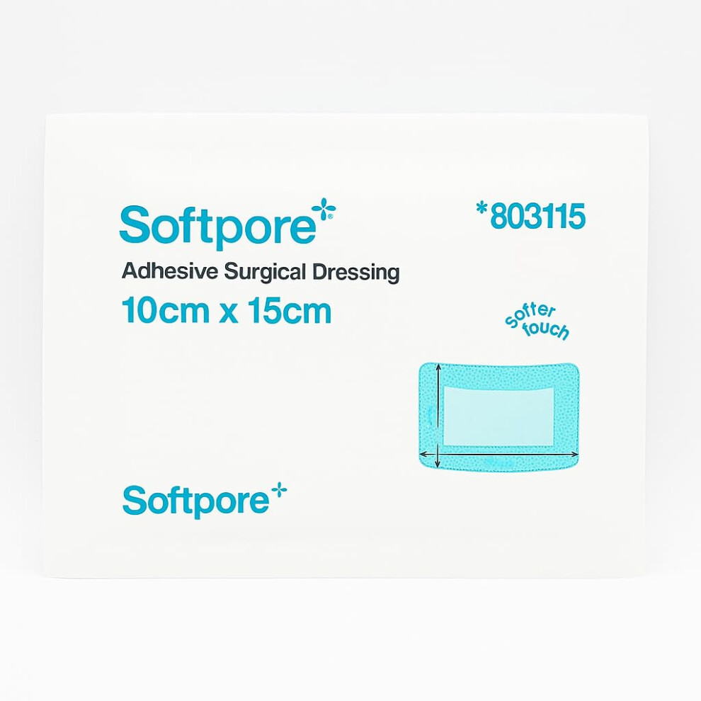 Medisale Ltd Medisale Softpore Adhesive Surgical Dressing Â 10Cm X 15Cm (Pack Of 10 Single Dressings) | Breathable, Low-Adherent Wound Dressing