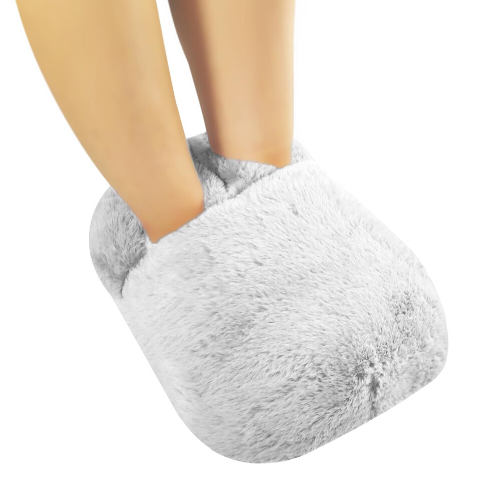 Superfa Grey Rubber Hot Water Bottle For Feet, Feet Warmers For Women, Foot Warmer Slippers For Winter (Grey)