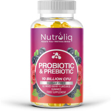 Nutroliq Prebiotic & Probiotic Sugar-Free Gummies - Gut Health Supplements for Women, Men, Kids to Support Digestive System, Immun