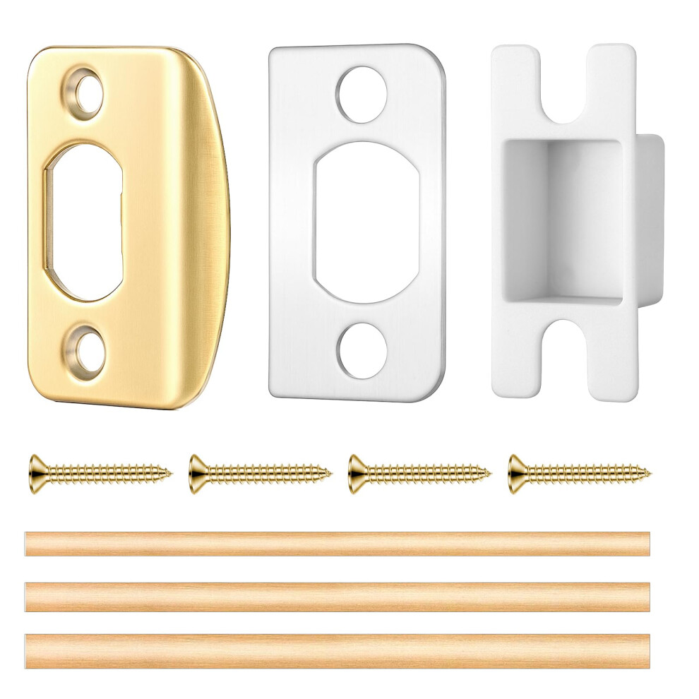 Door Lock Strike Plate Kit For Interior Door Frame Reinforcement And Gap Alignment 9187378947371