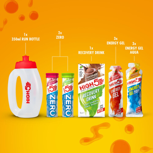 HIGH5 Run Pack Containing Running Energy, Hydration & Recovery Products 1