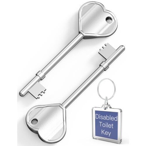 Mellbree Radar Key for Disabled Toilets UK - 2 Pack with Key Ring