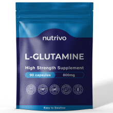 L-Glutamine 800mg Capsules | 90 Capsules Per Pouch | L-Glutamine Nutritional Supplements | Supports Muscle and Gut Health | Good A